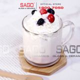  Union 345 - Ly Thủy Tinh Sọc Có Quai Union Tea Cup Stripes Glass 295ml | Thủy Tinh Cao Cấp Nhập Khẩu Thái Lan 