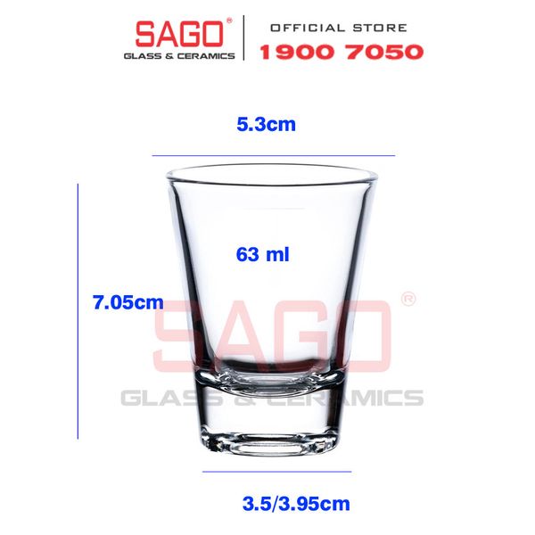  Union 404 - Ly Thủy Tinh Union Solo Shot Glass 63ml | Thủy Tinh Cao Cấp Nhập Khẩu Thái Lan 