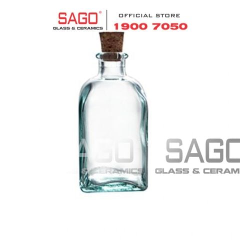  VSM V5024 - Chai Thủy Tinh Tái Chế Vidrios San Miguel FRASCO CUADRADO 100ml | Nhập Khẩu Tây Ban Nha 