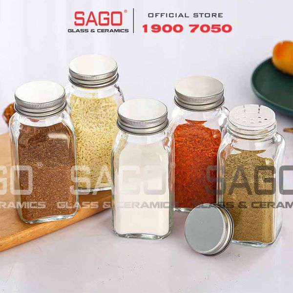  Hũ Thủy Tinh Gia Vị 100ml Nắp Nhôm | Thủy Tinh Cao Cấp 