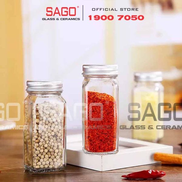  Hũ Thủy Tinh Gia Vị 100ml Nắp Nhôm | Thủy Tinh Cao Cấp 
