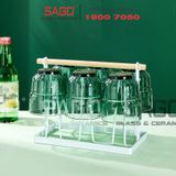  DELI Y5865-1G - Ly Thủy Tinh Deli LINQ Green Rock Glass 340ml | Thủy Tinh Cao Cấp 