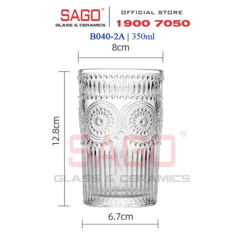  Deli DSKB040-2A - Ly Thủy Tinh Deli Whisky High Ball 350ml | Thủy Tinh Cao Cấp 