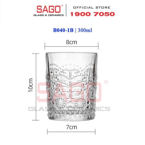  Deli DSKB040-1B - Ly Thuỷ Tinh Deli Whisky Rock 300ml | Thủy Tinh Cao Cấp 