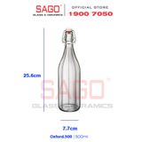  Bormioli Rocco 390851MB - Chai Thủy Tinh Bormioli Rocco Oxford 500ml  | Nhập Khẩu Italia 