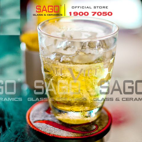  Union 338 - Ly Thủy Tinh Union Neo Rock Glass 260ml | Thủy Tinh Cao Cấp Nhập Khẩu Thái Lan 