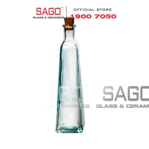  VSM V5301 - Chai Thủy Tinh Tái Chế Vidrios San Miguel BOTELLA PIRAMIDE PEQ.T/C 120ml | Nhập Khẩu Tây Ban Nha 