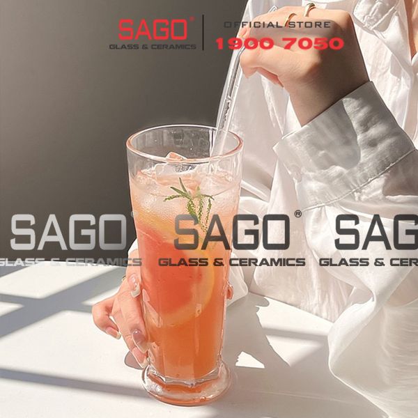  INS 82192 - Ly Thủy Tinh Sọc INS Gibraltar Beverage 370ml | Thủy Tinh Cao Cấp 