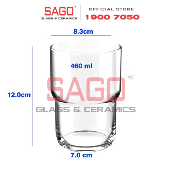  Ocean B24516 - Ly Thủy tinh Ocean  Modular Hi Ball 460ml | Nhập Khẩu Thái Lan 