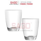  Union 338 - Ly Thủy Tinh Union Neo Rock Glass 260ml | Thủy Tinh Cao Cấp Nhập Khẩu Thái Lan 