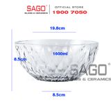  Union 318 -  Tô Thủy Tinh Union Assurance Bowl Đường kính 8" | Thủy Tinh Cao Cấp Nhập Khẩu Thái Lan 