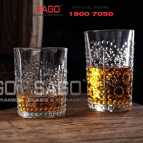  Deli DSKB040-2B - Ly Thủy Tinh Deli Whisky High Ball 350ml | Thủy Tinh Cao Cấp 