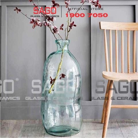  VSM V4648 - Bình Hoa Thủy Tinh Tái Chế Vidrios San Miguel ARRON Simplicity Cao 73cm | Nhập Khẩu Tây Ban Nha 