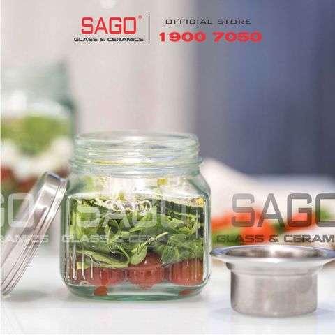  VSM V4830 - Hũ Thủy Tinh Tái Chế Vidrios San Miguel TARRO SALAD TO GO 800ml | Nhập Khẩu Tây Ban Nha 
