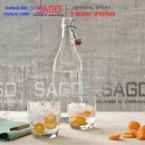  Bormioli Rocco 390850FS - Chai Thủy Tinh Bormioli Rocco Oxford 1000ml  | Nhập Khẩu Italia 