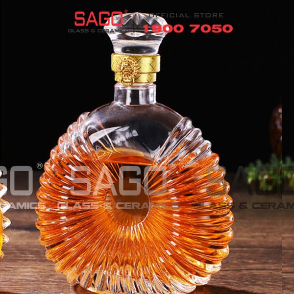  Bình Chiết Rượu , Bình Ngâm Rượu XO Quạt 750ml | Nắp Niêm Phong 