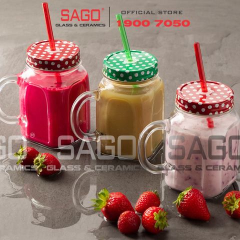  Pasabahce 80388 - Ly Thủy Tinh Pasabahce Có Quai Home Made 450ml (Tặng kèm Nắp) | Nhập Khẩu Thổ Nhĩ Kỳ 