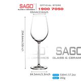  IDELITA 88BJ51 - Ly thủy tinh Pha Lê IDELITA Danube Melodic Red wine Crystal glasses 510ml | Thủy Tinh Pha Lê Cao cấp 