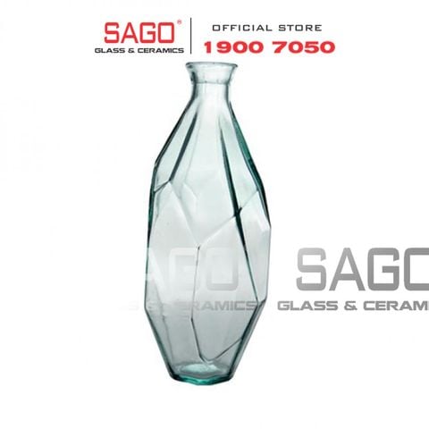 VSM V5900 - Bình Hoa Thủy Tinh Tái Chế Vidrios San Miguel ARRON ORIGAMI Cao 31cm | Nhập Khẩu Tây Ban Nha 