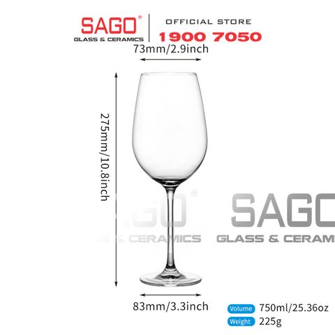  IDELITA 99BD75 - Ly thủy tinh Pha Lê IDELITA Rhine Charm Bordeaux Crystal glasses 750ml | Thủy Tinh Pha Lê Cao cấp 