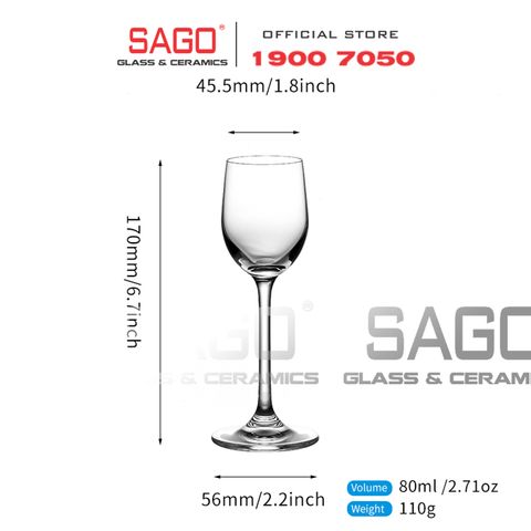  IDELITA 99LQ08 - Ly thủy tinh Pha Lê IDELITA Rhine Charm Liqueur Crystal glasses 80ml | Thủy Tinh Pha Lê Cao cấp 