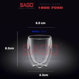  Wilmax England 888730/A - Ly Thủy Tinh 2 lớp Wilmax England Thermo 150ml | Thủy Tinh Cao Cấp Chịu Nhiệt 