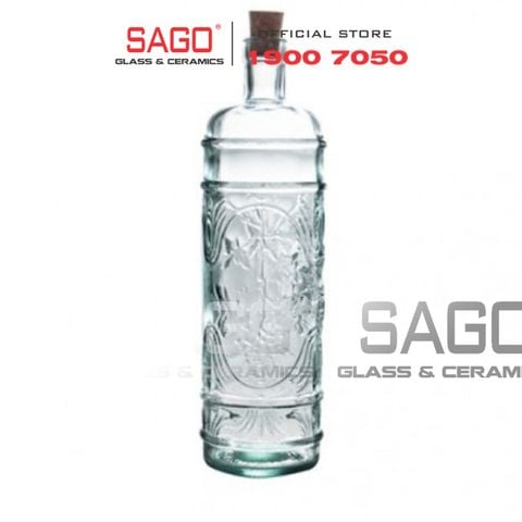  VSM V5049 - Chai Thủy Tinh Tái Chế Vidrios San Miguel BOTELLA ANIS BOMBON 1000ml | Nhập Khẩu Tây Ban Nha 