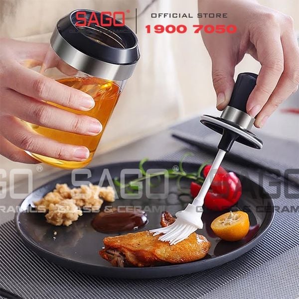  Hũ Thủy Tinh Gia Vị Có Thìa 250ml Viền Inox Cao Cấp | Thủy Tinh Cao cấp 