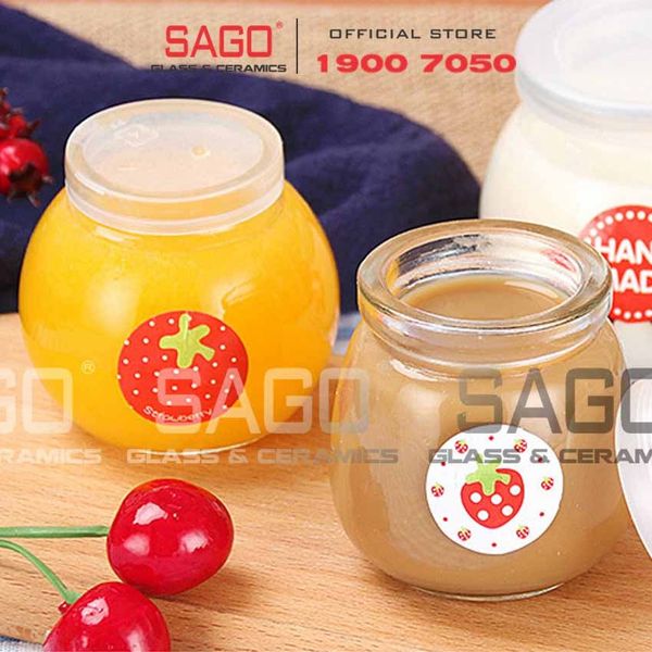  Hũ Thủy Tinh Sữa Chua Tròn Nắp Nhựa  | Tùy Chọn Dung Tích 