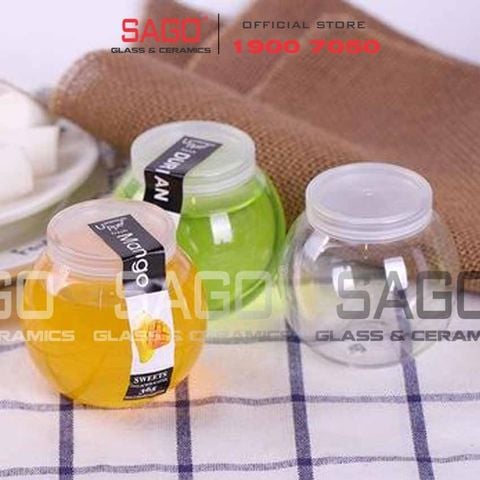  Hũ Thủy Tinh Sữa Chua Tròn Nắp Nhựa  | Tùy Chọn Dung Tích 