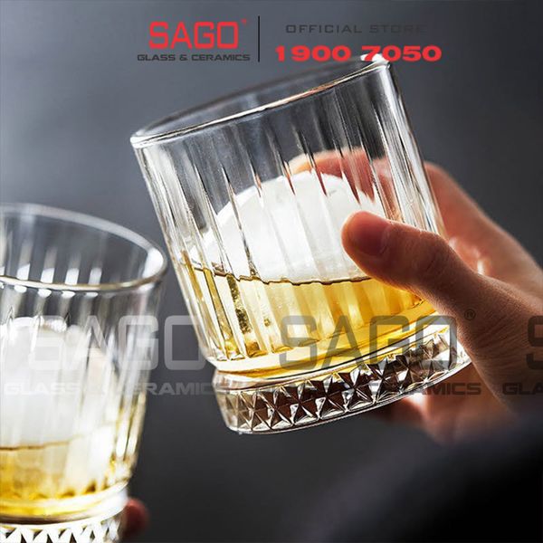  DELI DSKB103-1F - Ly Thủy Tinh Delisoga Elysia Whisky Glass 210ml | Thủy Tinh Cao Cấp 