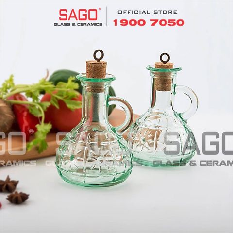  Bormioli Rocco 633429M - Bình Rót Dầu Bormioli Roco Olivia Oiler 220ml | Nhập Khẩu Italia 