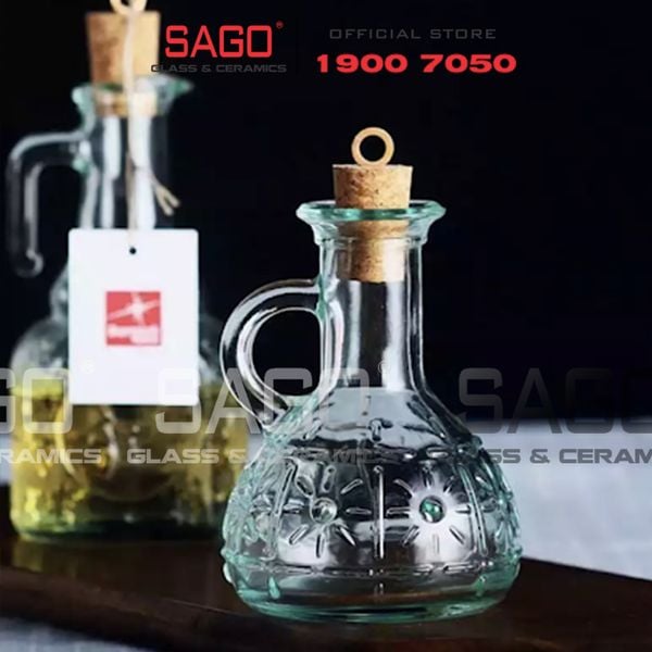  Bormioli Rocco 633429M - Bình Rót Dầu Bormioli Roco Olivia Oiler 220ml | Nhập Khẩu Italia 