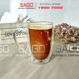  Wilmax England 888739/A - Ly Thủy Tinh 2 lớp Có Quai Wilmax England Thermo 250ml | Thủy Tinh Cao Cấp Chịu Nhiệt 