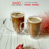  Wilmax England 888739/A - Ly Thủy Tinh 2 lớp Có Quai Wilmax England Thermo 250ml | Thủy Tinh Cao Cấp Chịu Nhiệt 