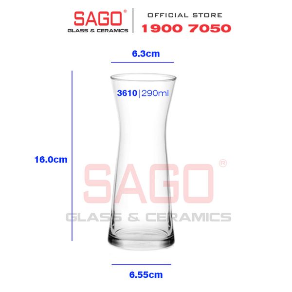  Ocean B13610 - Bình Rót Thủy Tinh Ocean Tempo Carafe 290ml | Nhập Khẩu Thái Lan 