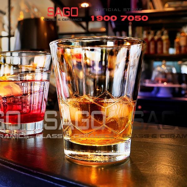  DURALEX D1075A - Ly Thủy Tinh Cường Lực Duralex Hexagone Double Rock Glass 350ml | Nhập Khẩu Pháp 