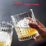  HONGLI 8412J  - Ly Thủy Tinh Hongli Elysia Rock Glass 360ml | Thủy Tinh Cao Cấp 