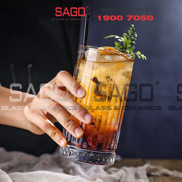  HONGLI 8415J  - Ly Thủy Tinh Hongli Elysia Hight Ball 445ml | Thủy Tinh Cao Cấp 