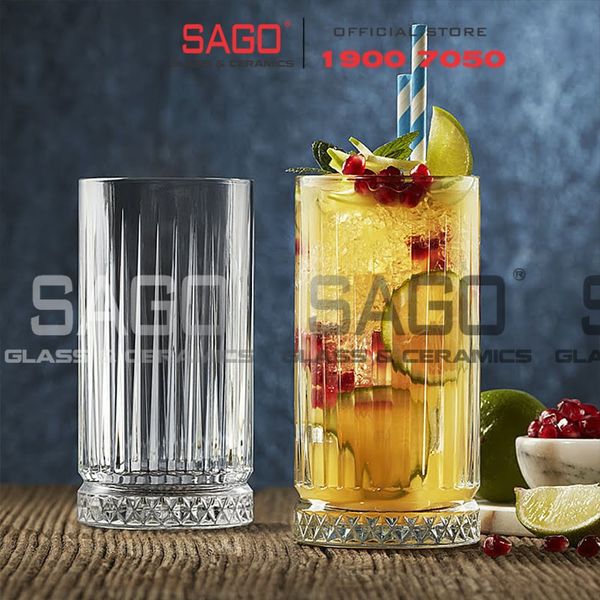  HONGLI 8415J  - Ly Thủy Tinh Hongli Elysia Hight Ball 445ml | Thủy Tinh Cao Cấp 