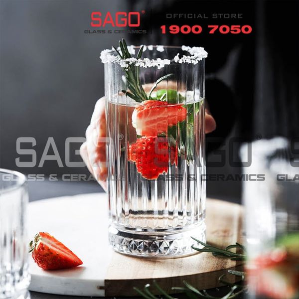  HONGLI 8415J  - Ly Thủy Tinh Hongli Elysia Hight Ball 445ml | Thủy Tinh Cao Cấp 