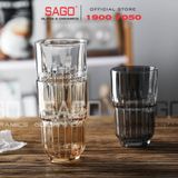  DELI Y5865-2S - Ly Thủy Tinh Deli LINQ Amber Beverage Glass 400ml | Thủy Tinh Cao Cấp 