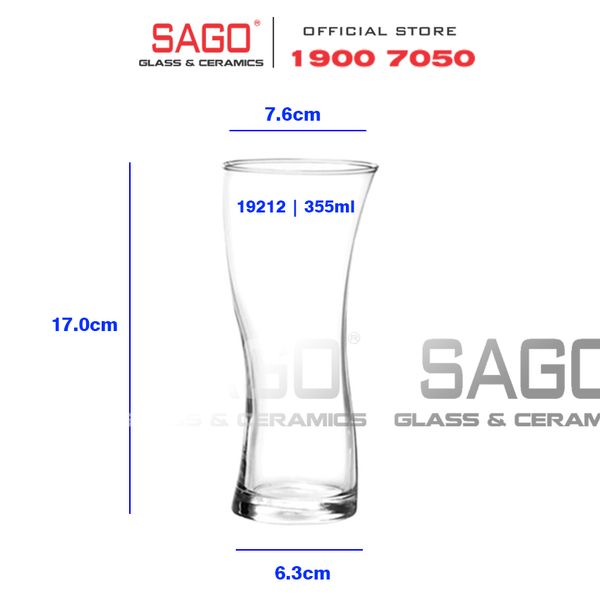  Ocean B19212 - Ly Thủy Tinh Ocean  Sala Long Drink 385ml | Nhập Khẩu Thái Lan 