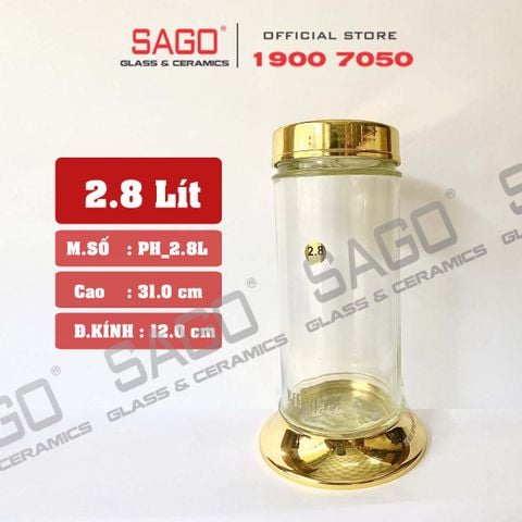  PH 2.8 - Binh Sâm Trụ Phú Hòa 2.8 Lít | Bình Sâm Cao Cấp Việt Nam 