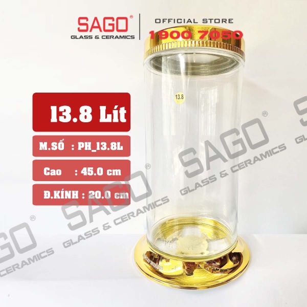  PH 13.8 - Binh Sâm Trụ Phú Hòa 13.8 Lít | Bình Sâm Cao Cấp Việt Nam 