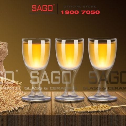  King Dealay JXB006 - Ly Thủy Tinh Có Chân King Dealay Classic Liqueur 12ml | Thủy tinh Cao Cấp 