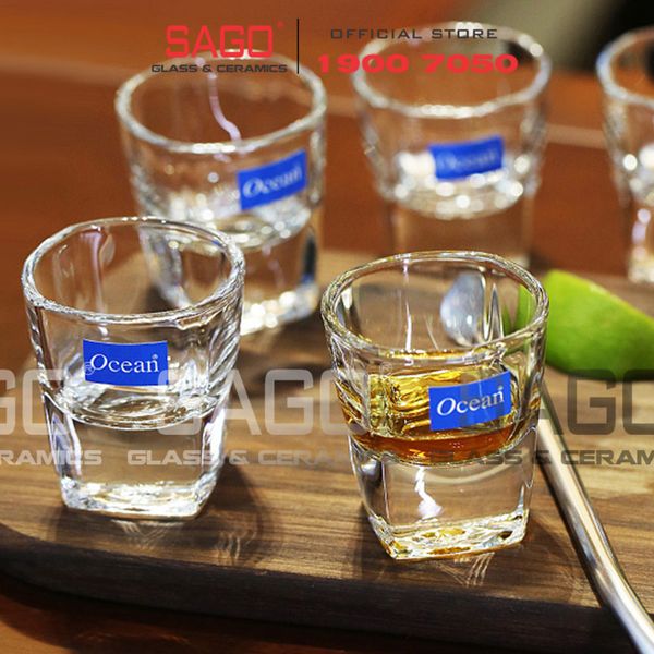  Ocean P00210 - Ly Thủy Tinh Ocean Plaza Shot 55ml | Nhập Khẩu Thái Lan 