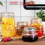  Hũ Thủy Tinh Vuông Cao Cấp Nắp Gài Gọng Thép | Tùy Chọn Dung Tích 