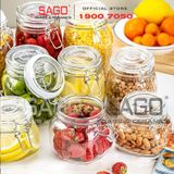 Hũ Thủy Tinh Vuông Cao Cấp Nắp Gài Gọng Thép | Tùy Chọn Dung Tích 
