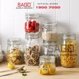  Hũ Thủy Tinh Bầu Cao Cấp Nắp Gài Gọng Thép | Tùy Chọn Dung Tích 